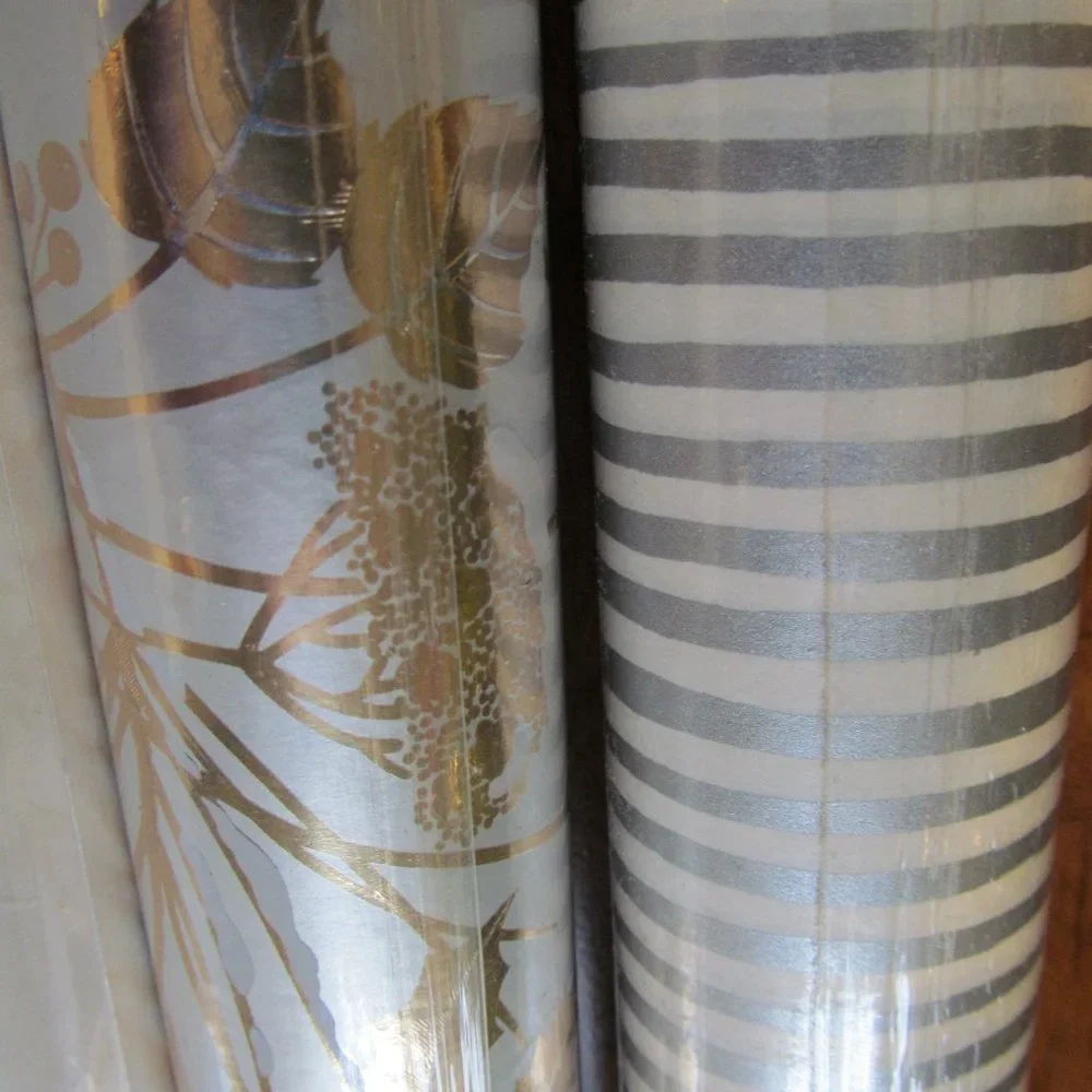 Vintage NEW Hallmark Wrapping Paper Holly Candy Cane ~ 5 Rolls New in Packages